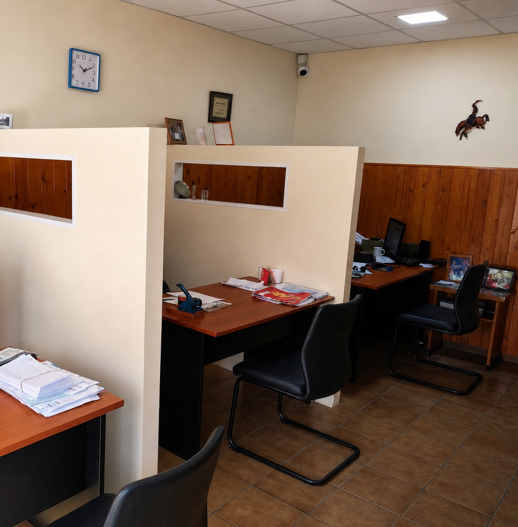 Interior de la oficina de Organización Seguros Cosquín